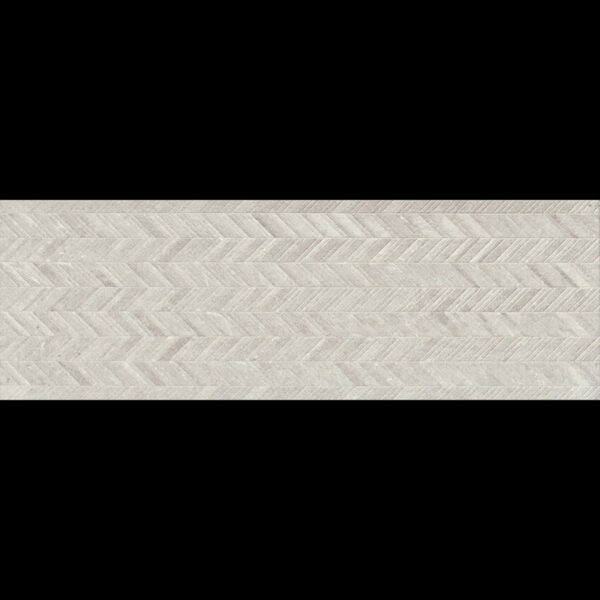 Nickon range, concrete effect chevron feature wall tile