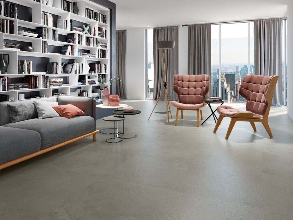 Reims | Grey concrete effect porcelain tile - Tile Brokerage International